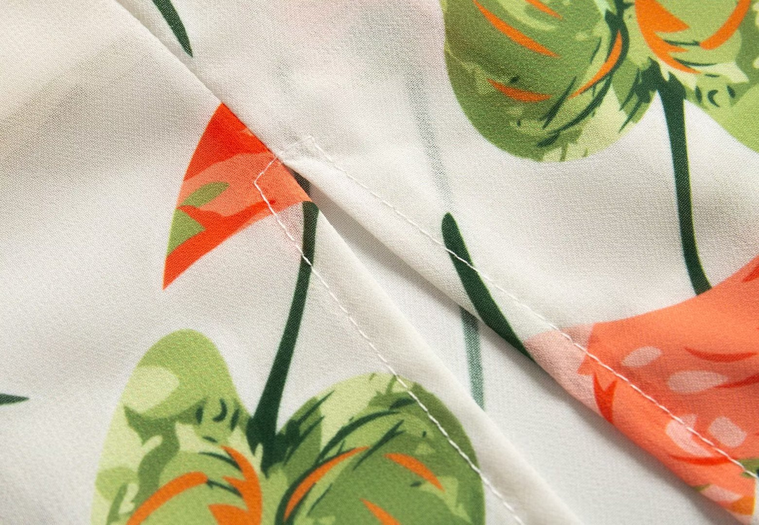 Elegantes Kleid mit hohem Schlitz und Trägern im französischen Pastoral-Print, Tube-Top, mittellanges Kleid