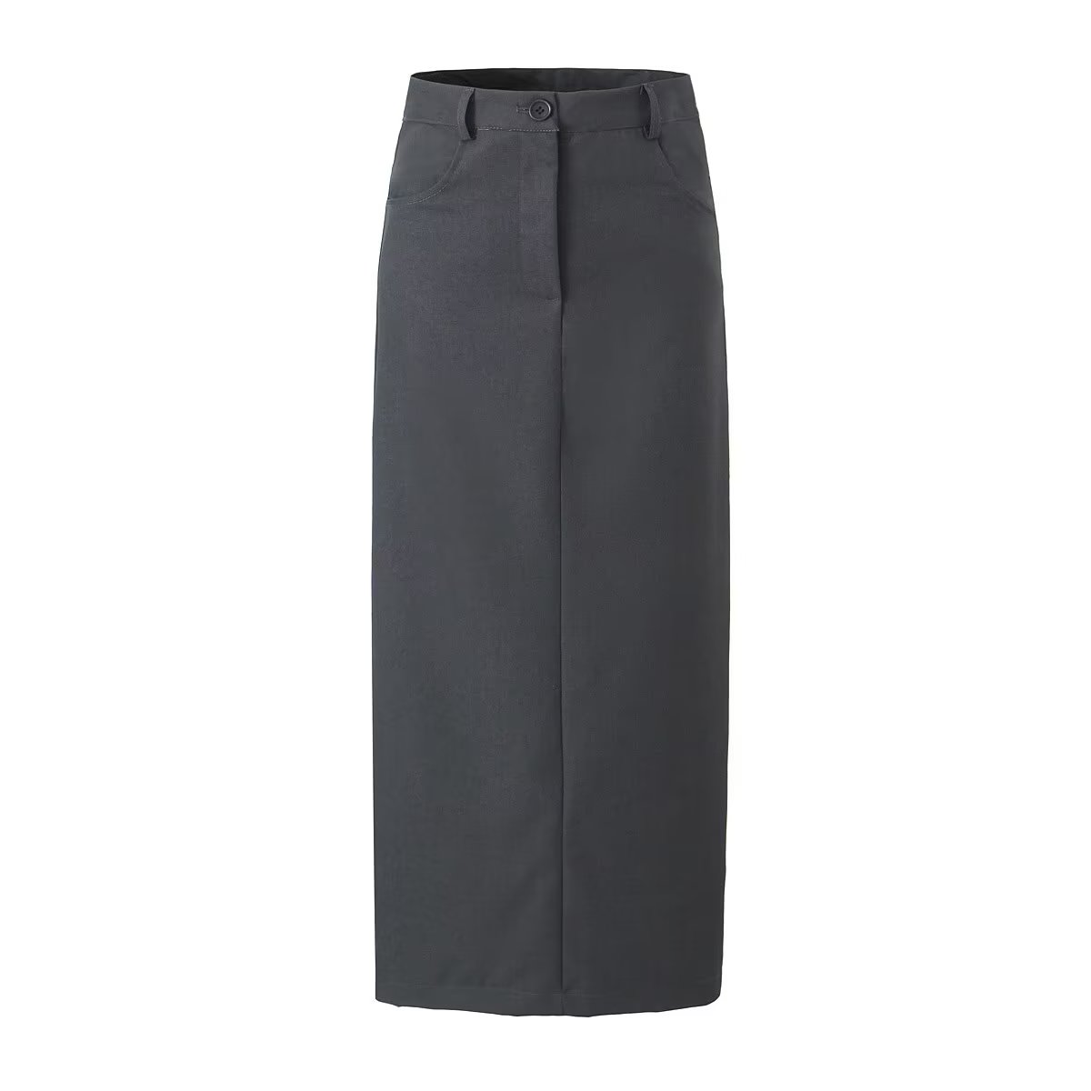 Jupe rétro taille haute, coupe slim assortie, fente dans le dos, robe trapèze au-dessus du genou