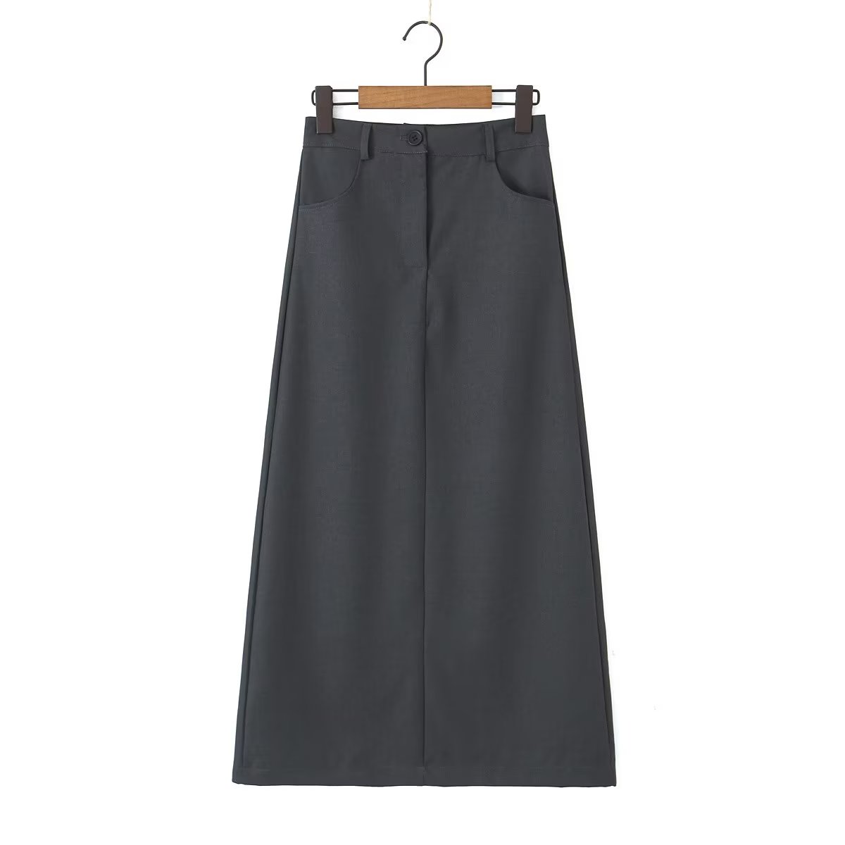 Jupe rétro taille haute, coupe slim assortie, fente dans le dos, robe trapèze au-dessus du genou