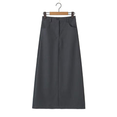 Jupe rétro taille haute, coupe slim assortie, fente dans le dos, robe trapèze au-dessus du genou