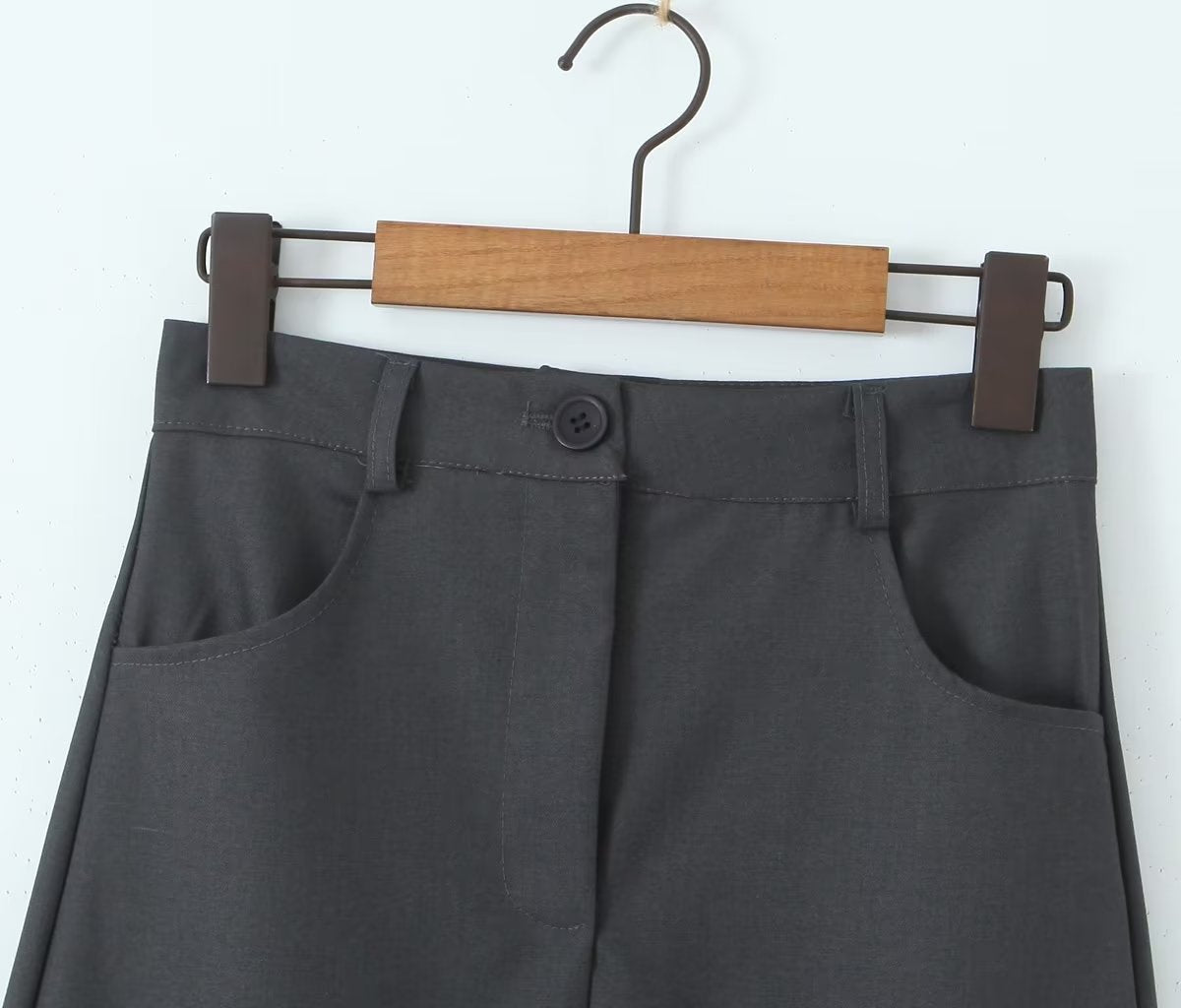 Jupe rétro taille haute, coupe slim assortie, fente dans le dos, robe trapèze au-dessus du genou