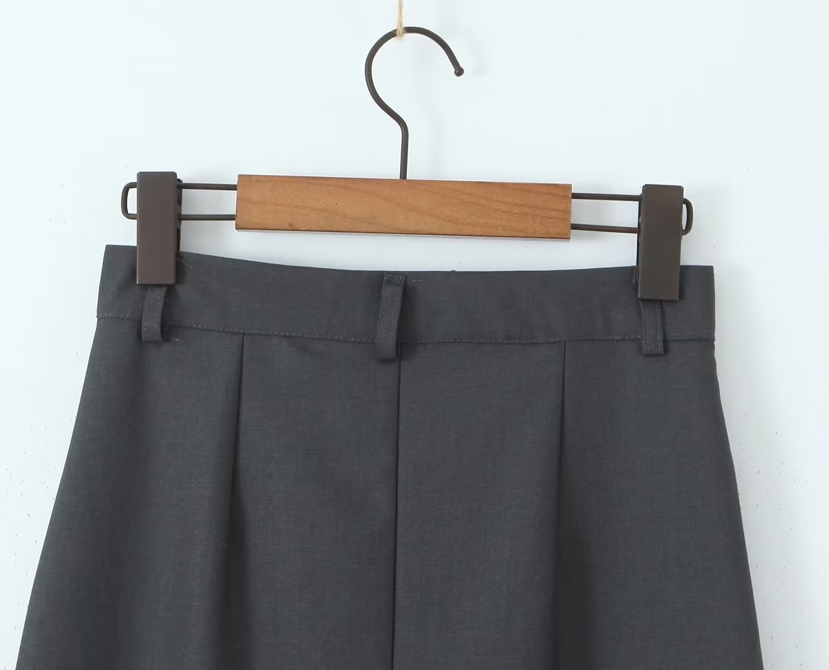 Jupe rétro taille haute, coupe slim assortie, fente dans le dos, robe trapèze au-dessus du genou