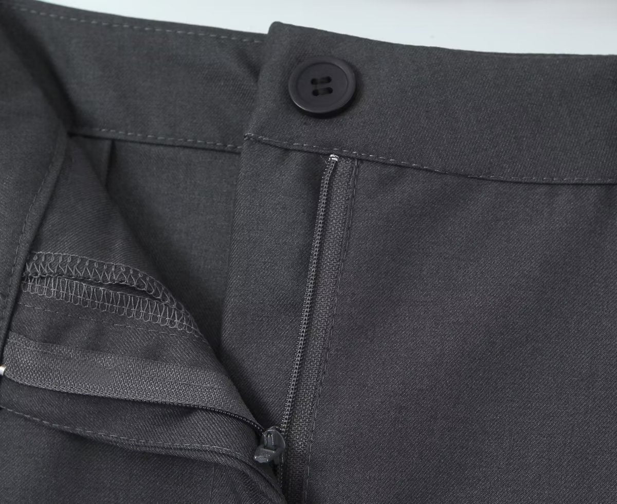 Jupe rétro taille haute, coupe slim assortie, fente dans le dos, robe trapèze au-dessus du genou
