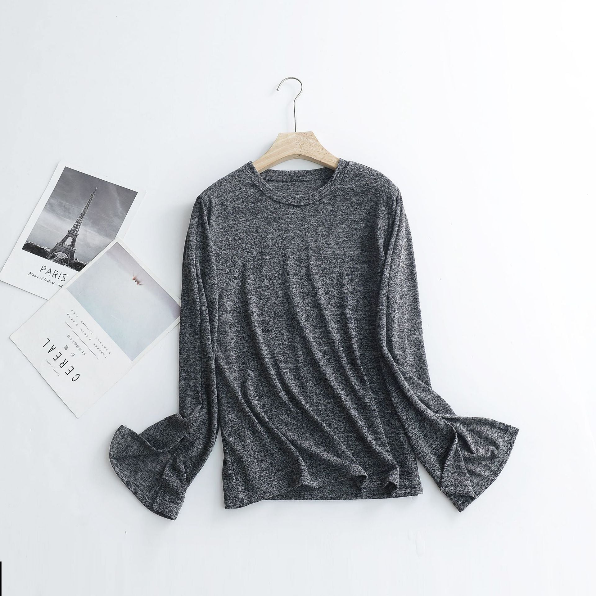 Homewear Two Piece Set Soft Comfortable High Elastic Outerwear Long Sleeved Pajamas Casual Loose Outfit
