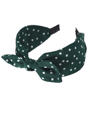 Bandeau rétro à pois avec nœud papillon