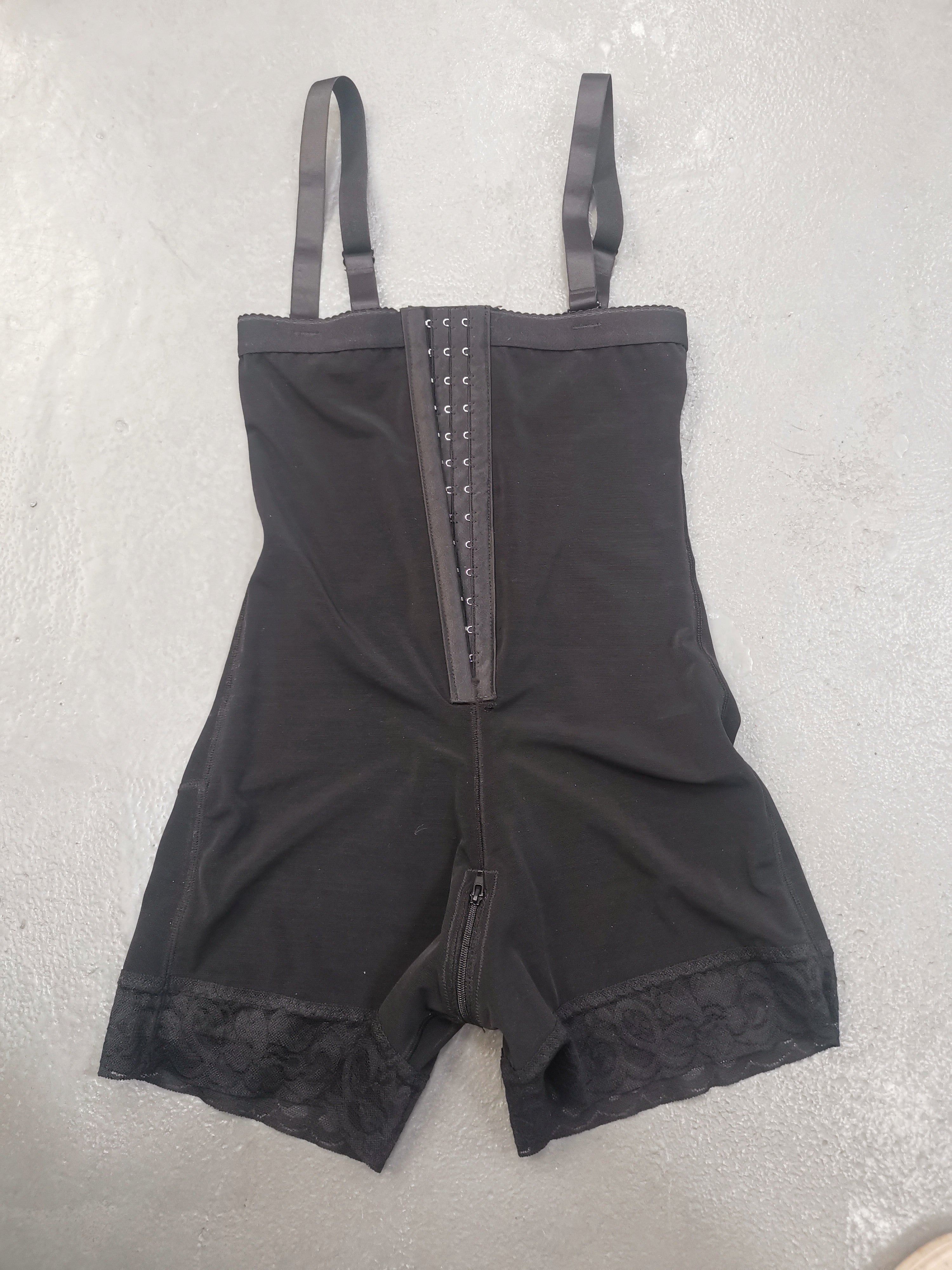 Hohe Taille, dreireihiger Schrittreißverschluss, bauchstraffende Taille, schlankmachende Po-Lift-Unterwäsche, einteiliges Korsett
