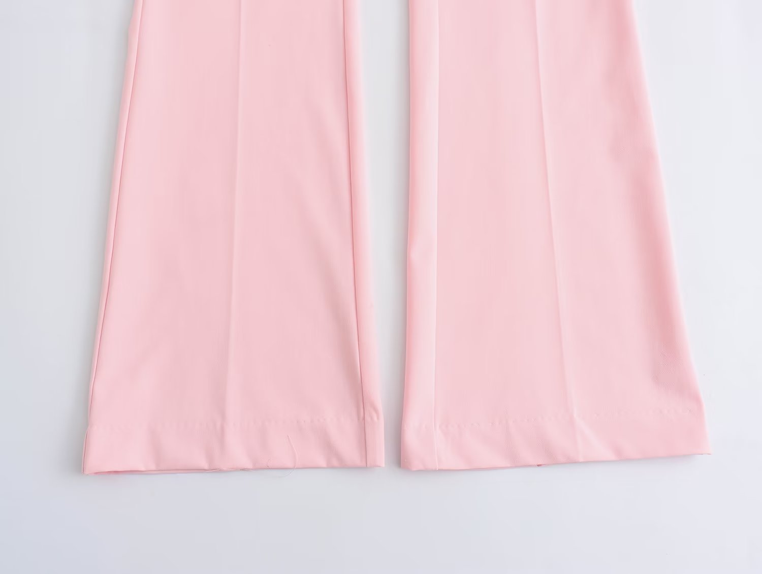 Pink Blazer Straight Casual Trousers Blouse Pants Sets