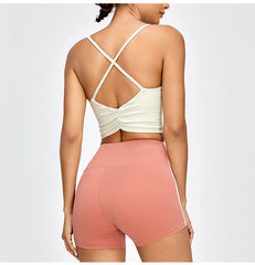 Dünner Träger, gekreuzter Beauty Back Yoga-Sport-BH