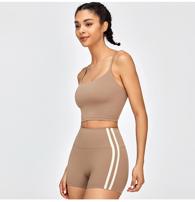 Dünner Träger, gekreuzter Beauty Back Yoga-Sport-BH