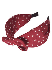Bandeau rétro à pois avec nœud papillon