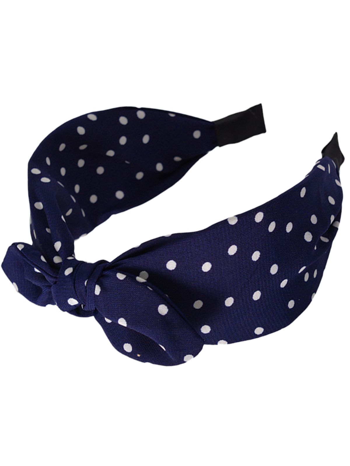 Bandeau rétro à pois avec nœud papillon