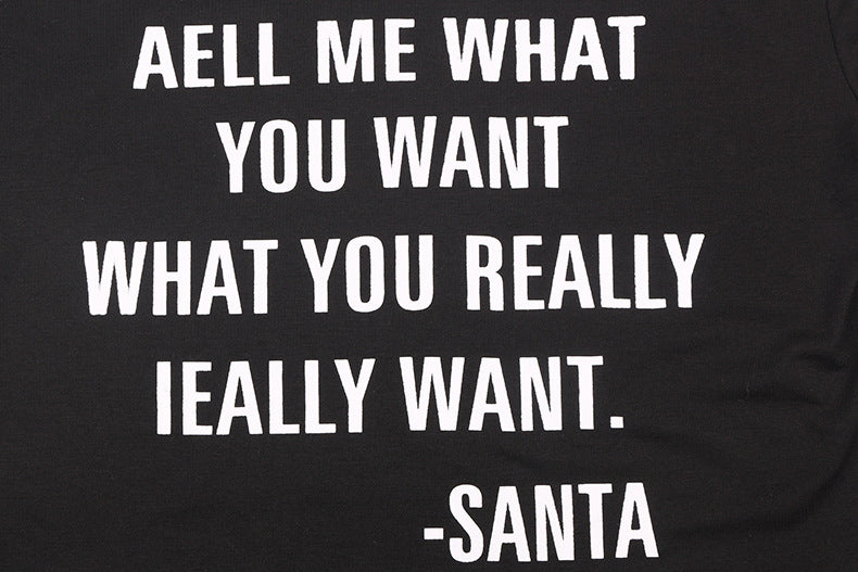 Home Letter Graphic Printing Christmas Suit