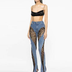 Lace High Waist Slimming Jeans
