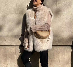 Fall Artificial Fur Warm Vest