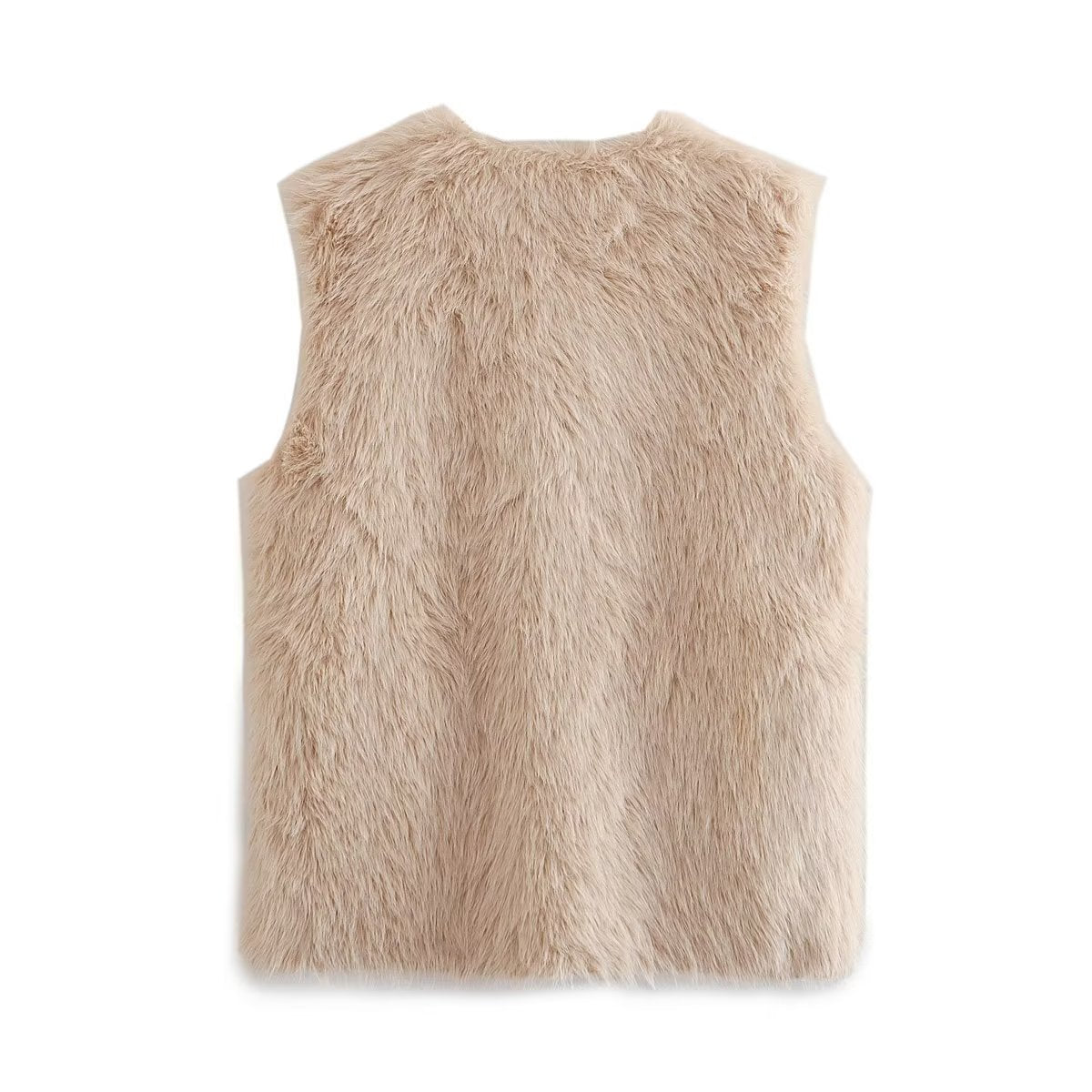 Fall Artificial Fur Warm Vest