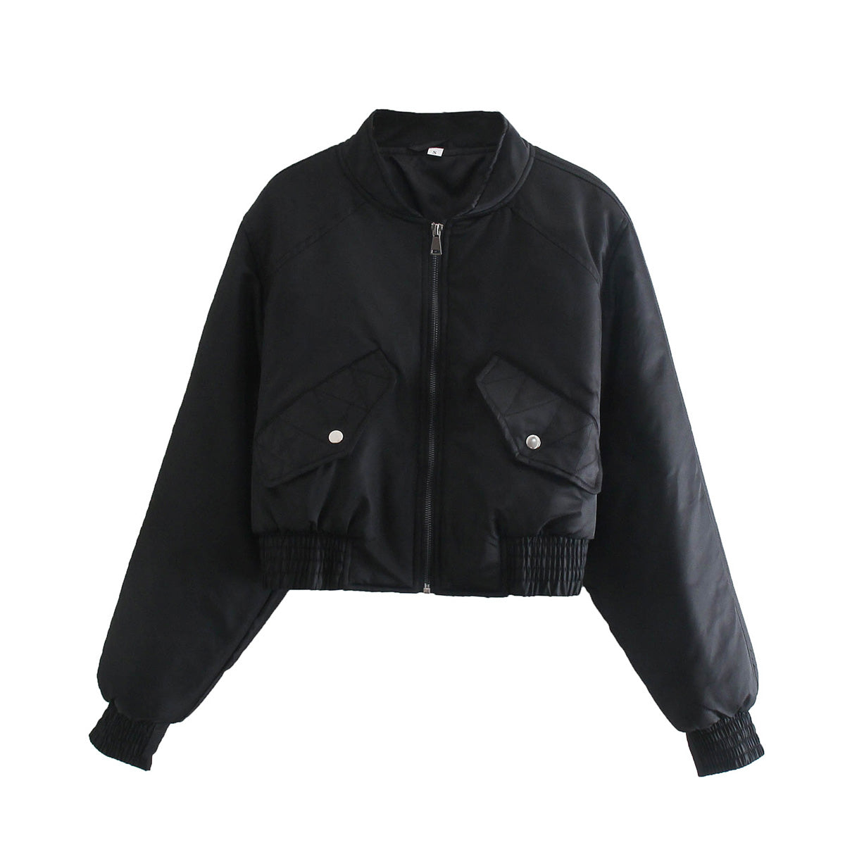 Zipper Short Bomber Jacket Coat Color Handsome