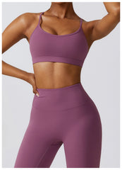 Sling Schöner Rücken Fitness Yoga Wear Outdoor Running Yoga BH Nacktes Gefühl Schnelltrocknende Sportunterwäsche