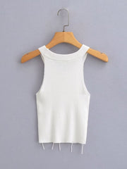 Socialite Sling Small Pearl Tassel Sleeveless Vest Top