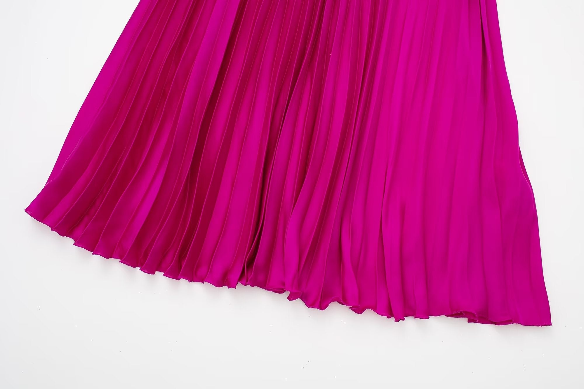 French Silk Satin Texture Pleated Skirt