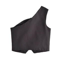 Asymmetric Blazer Vest