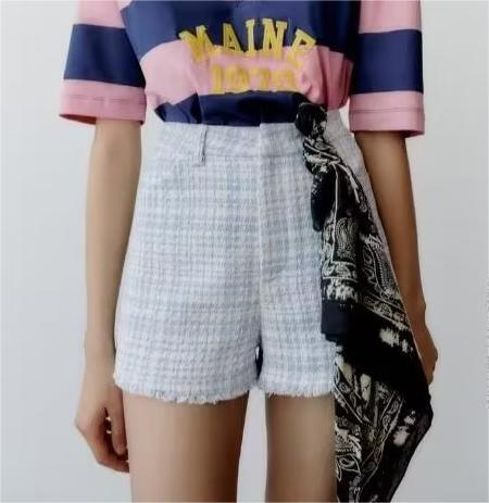 Lässige Textur-Shorts für den Herbst
