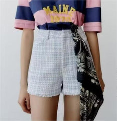 Lässige Textur-Shorts für den Herbst