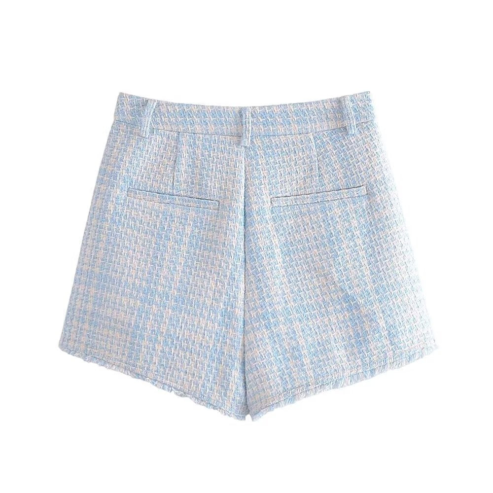 Lässige Textur-Shorts für den Herbst