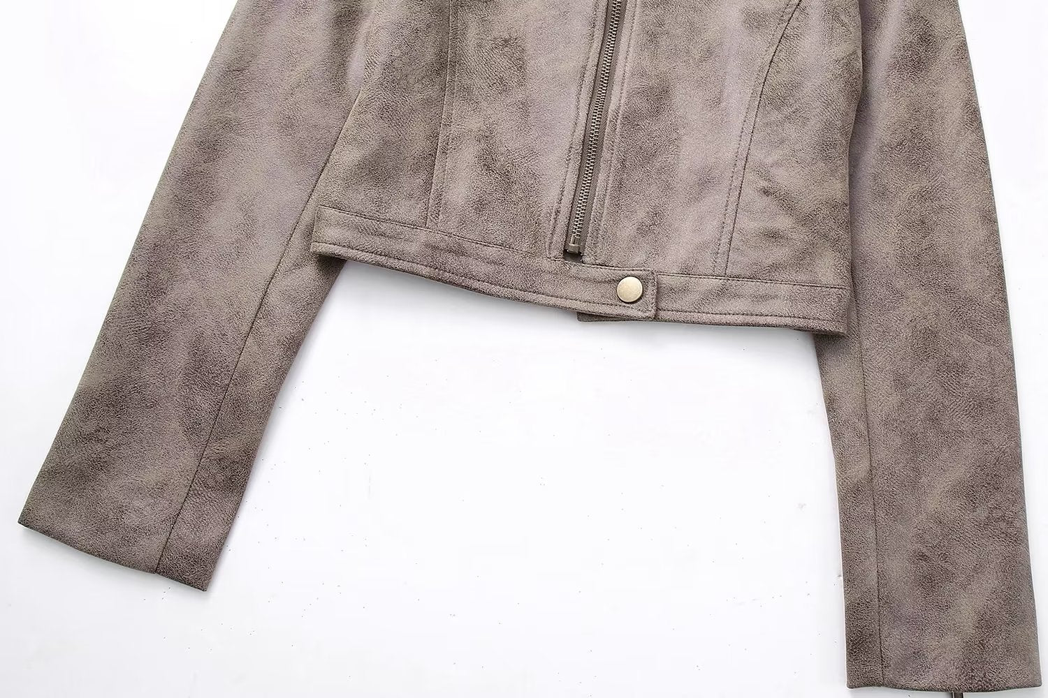 Suede Stup Collar Jacket