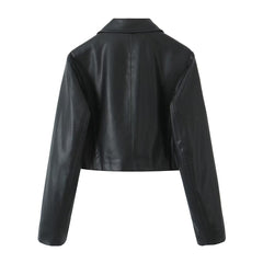 Faux Leather Short Jacketc