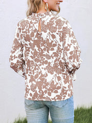 Chemise décontractée élégante à manches longues imprimée