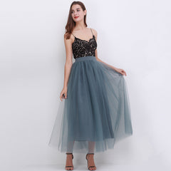 4 Layers 100 Mesh Half-Length Long Skirt Tulle Skirt Gauze Skirt