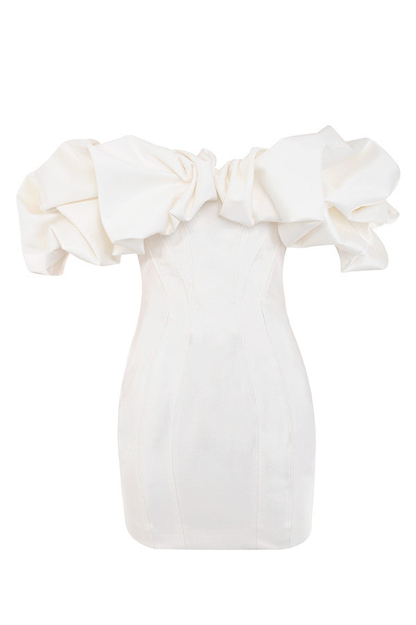 Einfarbiges, schulterfreies, schmales Tube-Top-Kleid