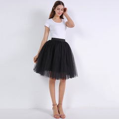 Mesh Pleated Bubble Skirt 5 Layer Mesh Skirt Tulle Skirt