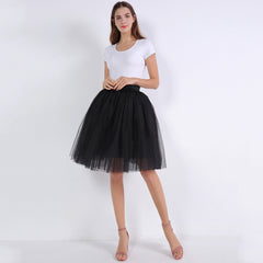 Mesh Pleated Bubble Skirt 5 Layer Mesh Skirt Tulle Skirt