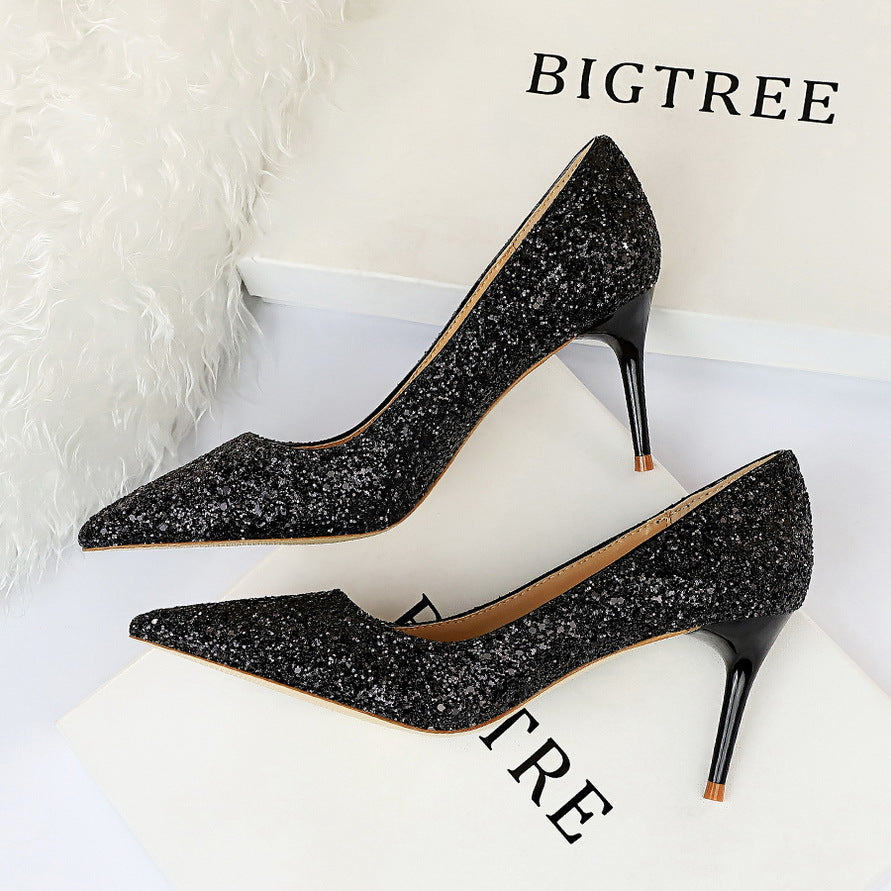 Chaussures à talons aiguilles hauts et fins pour boîtes de nuit pour femmes