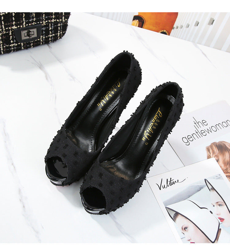 Women's Platform Stiletto Waterproof Height Increasing Insole