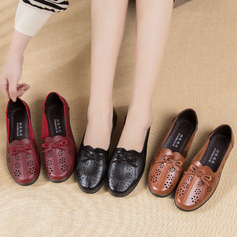 Women's Pumps Hollow Out Elderly Soft Bottom