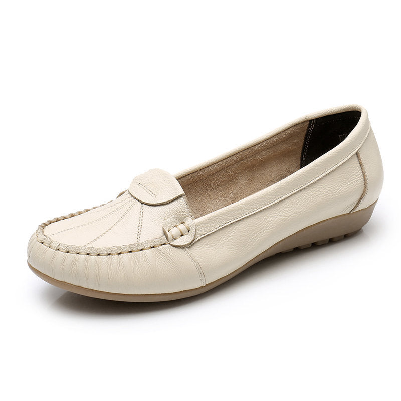 Comfortable Cowhide Pumps Soft Bottom Surface