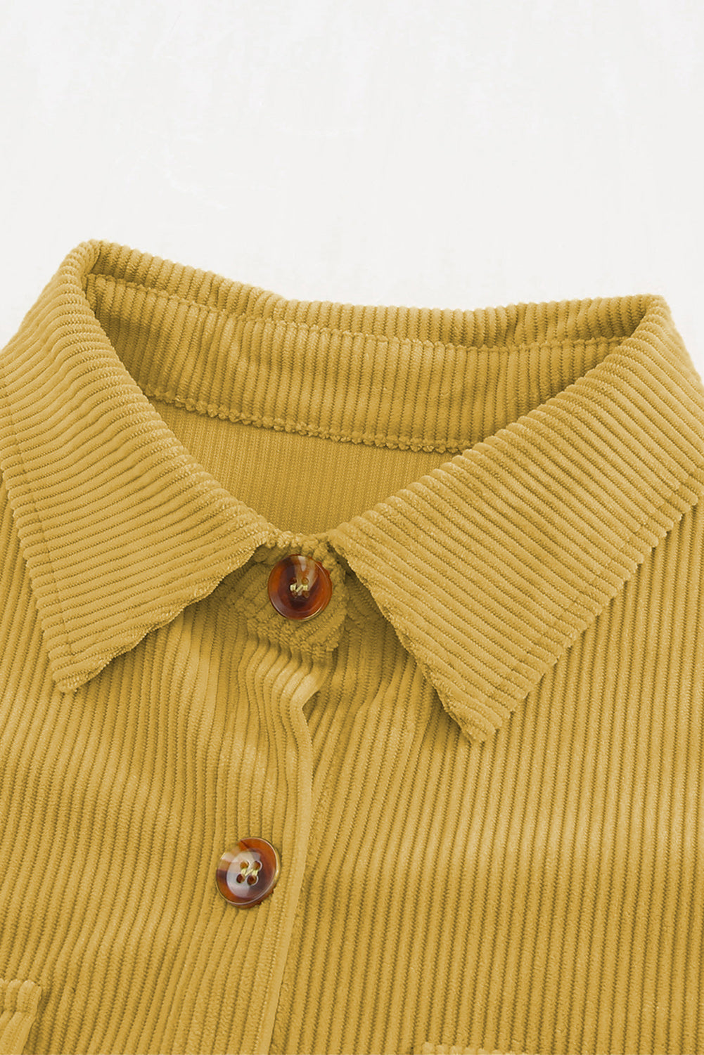 Chemise texturée côtelée à boutons et poches