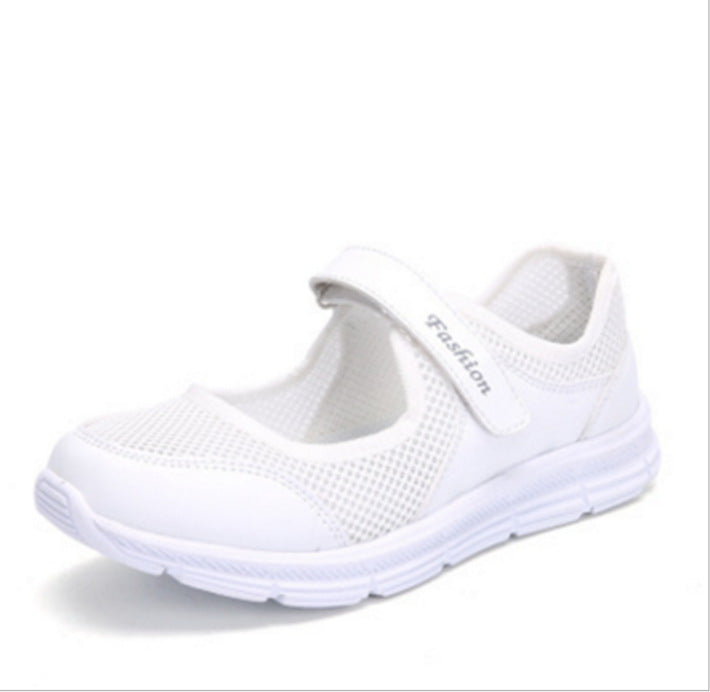 Women's Breathable Dancing Walking Mom Flat Hollowed