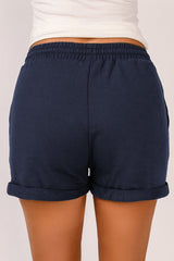 Shorts mit Bündchen und Kordelzug in der Taille