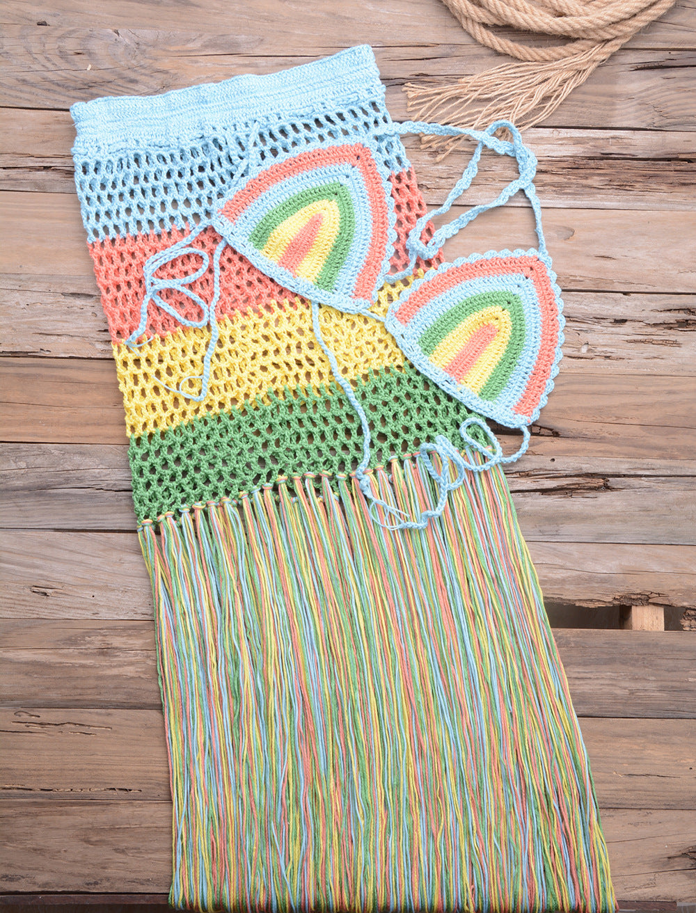 Split Suit Tassel A- line Skirt