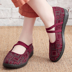 Women's Style Round Head Leisure Mother's Old Beijing