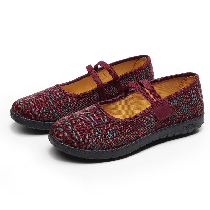 Women's Style Round Head Leisure Mother's Old Beijing