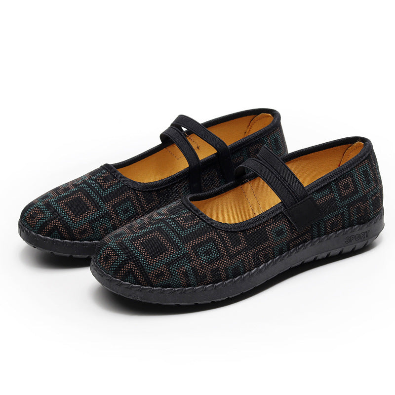 Women's Style Round Head Leisure Mother's Old Beijing