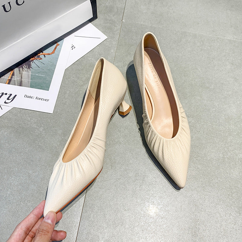 Women's Pumps Korean Style Glove High Shallow