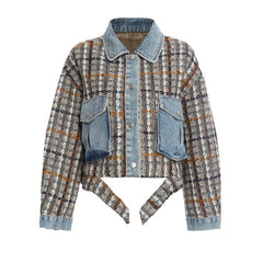 Vintage Modern Woolen Patchwork Denim Wash