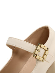 Retro Mary Jane Round Toe High Heel Shoes