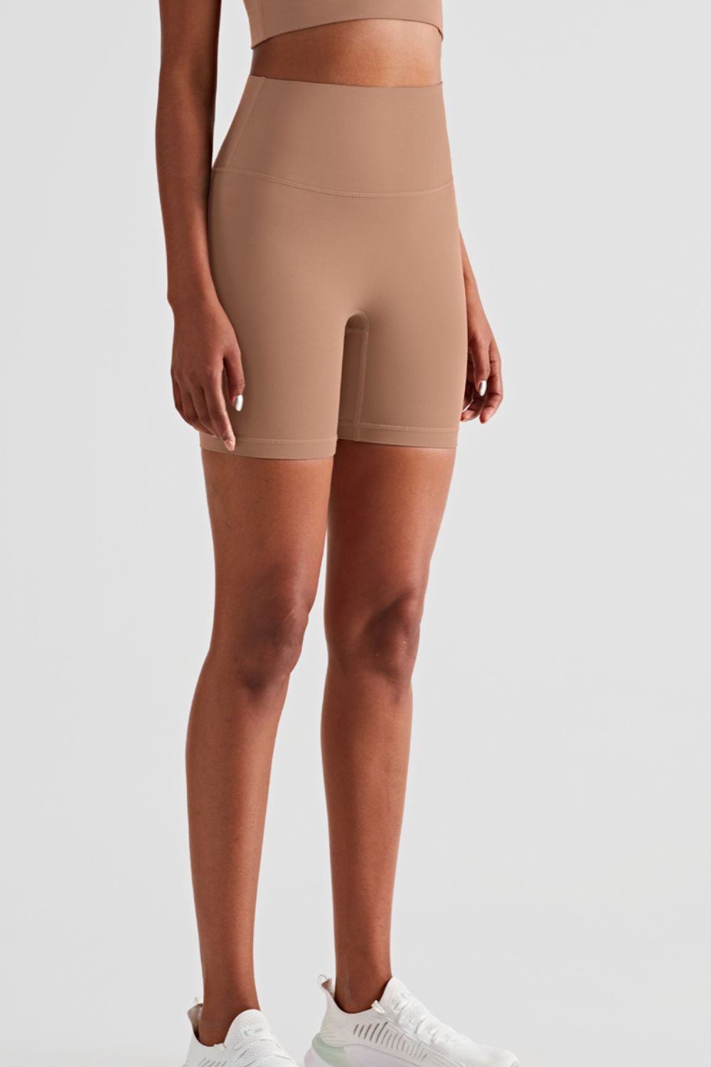 Bikershorts mit hohem Bund und elastischem Bund