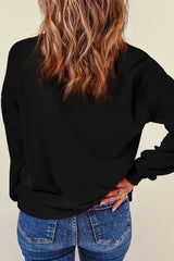 STRONG STRONG WORLD Sweatshirt mit überschnittener Schulter und Grafik